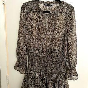 Cheetah Print Scrunched Up Dress